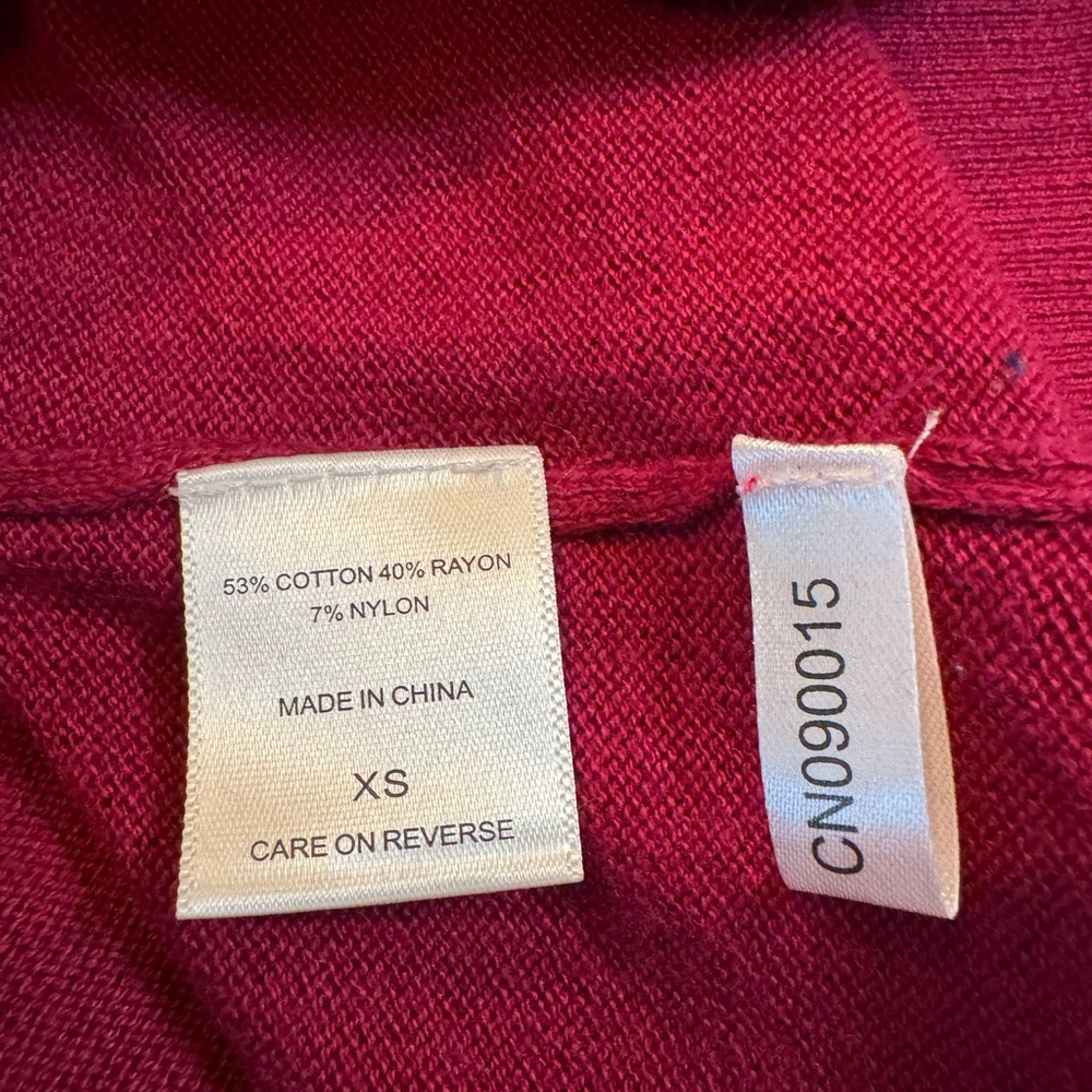 New York & Company Deep Red Cardigan Sweater - Picture 6 of 6